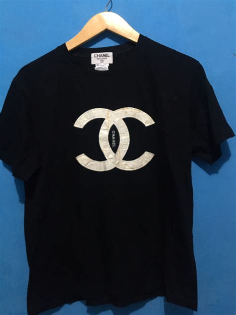 chanel tee shirt etsy|vintage Chanel t shirt.